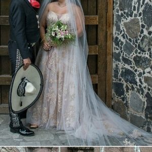 Rose gold bridal gown